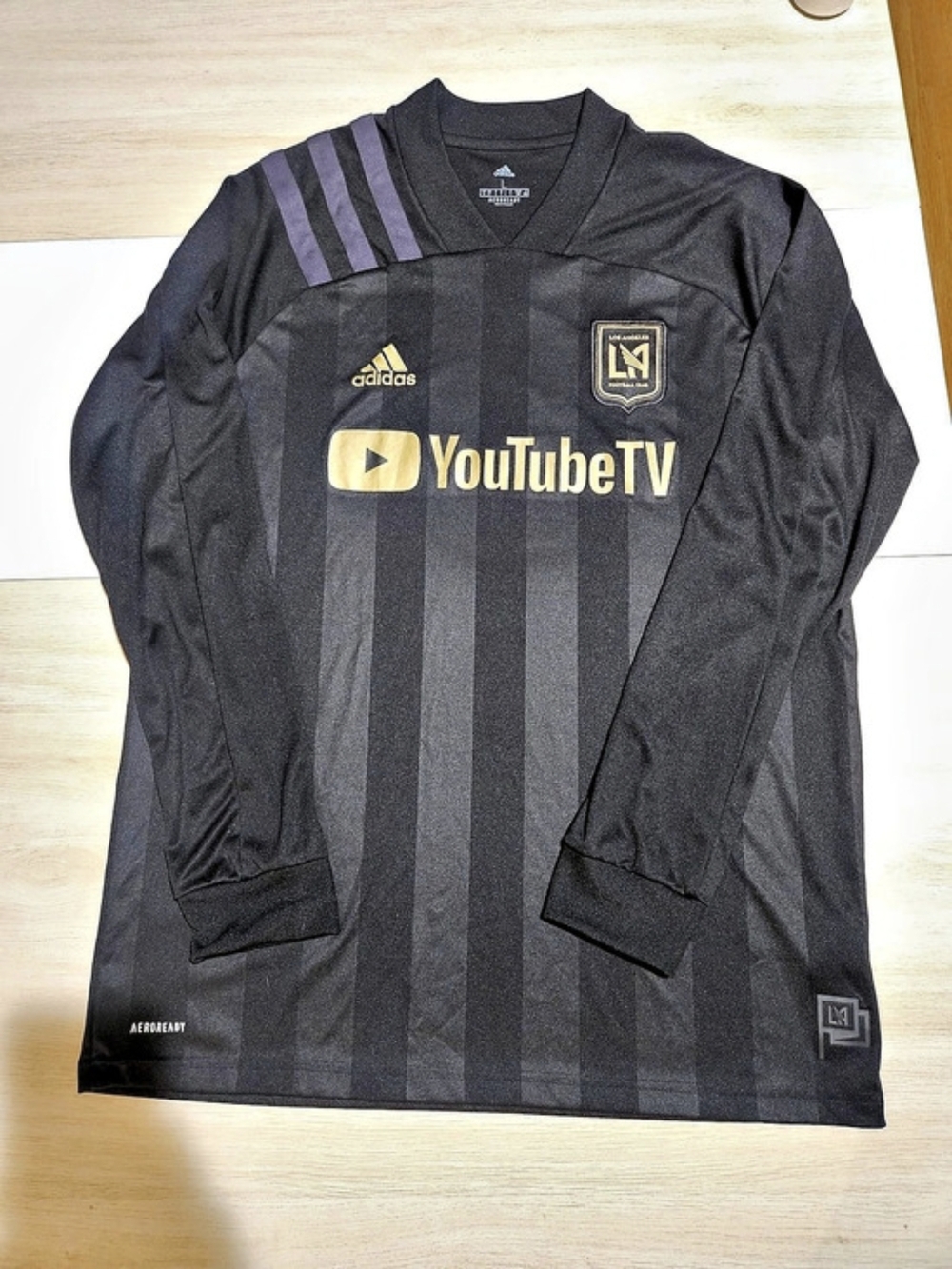adidas LAFC 2020 Home Long Sleeve Jersey Soccer Jersey Black & Gold L